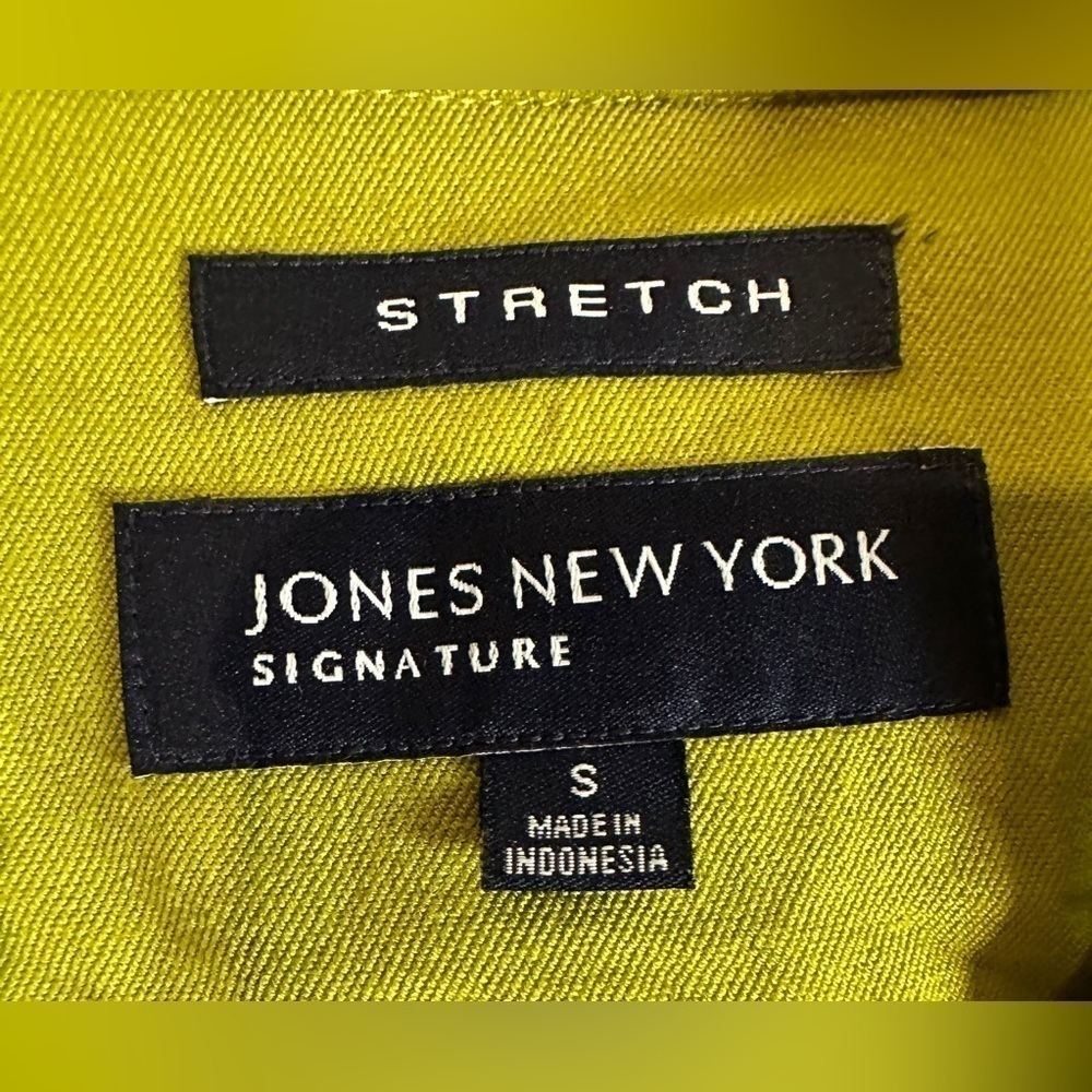 Vintage Jones New York Signature Stretch Jacket Chartreuse Green Women’s Size S - Picture 7 of 11